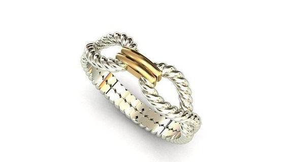 bague 125 or bijoux argent diamant bijou imprimable sterling oreille Collier mariage engagement bracelet mode beauté anneaux 3d print model - Mito3D