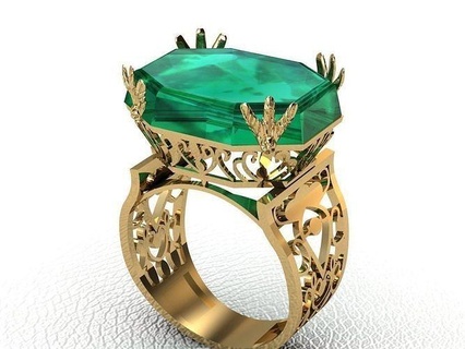 bague 39 or bijoux imprimable diamant bijou mariage argent gemme mode engagement Noël marier nouvel An vintag anneaux 3d print model - Mito3D