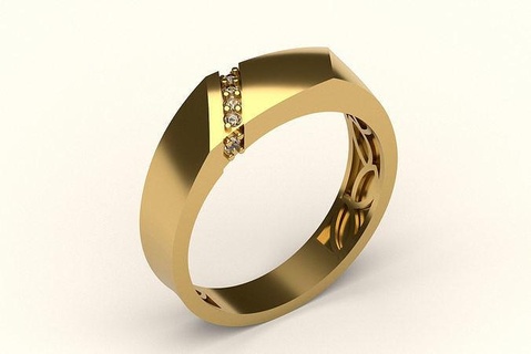 Ring 92 Gold Schmuck Silber druckbar Diamant Juwel brillant Mode Schönheit Rubin 3dprint Stein Sterling vintag Platin Ringe 3d print model - Mito3D