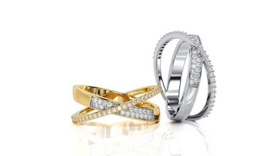 anneau de r f 0037 bijoux brillant pendentif états-unis canada l'europe l'engagement mariage 14k la conception mode d'argent or joyau l'anneau les courbes boucle d'oreille vague anneaux 3d print model - Mito3D