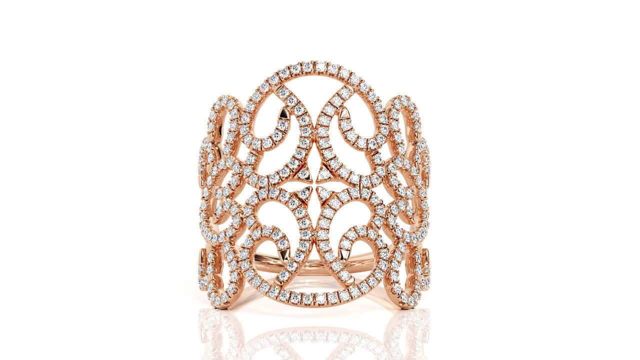 anel r f 0055 jóias brilhantes pingente eua o canadá a europa engajamento de casamento 14k design moda prata ouro jóia curvas brinco printable anéis 3D print model - Mito3D
