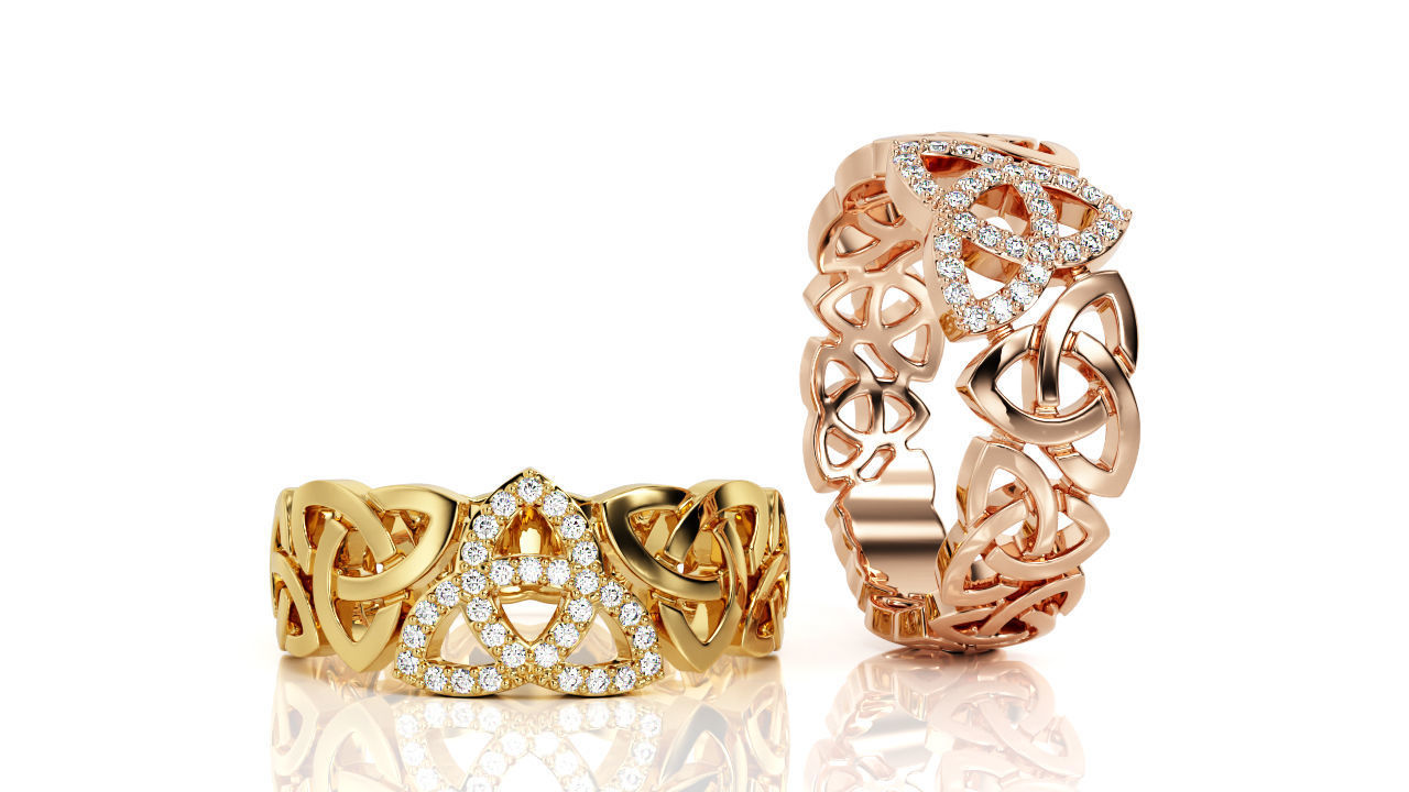anneau de r f 0064 bijoux brillant pendentif états-unis canada l'europe l'engagement mariage 14k la conception mode d'argent or joyau l'anneau les courbes boucle d'oreille imprimable anneaux 3D print model - Mito3D