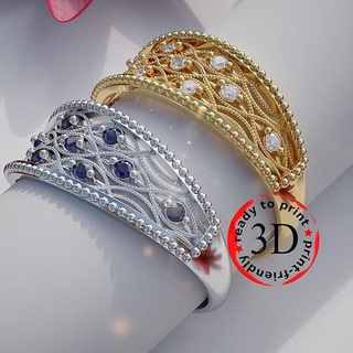 squillare pronto facile stampa 3d Stampa modello oro gioielleria argento stampabile diamante anelli gioiello gemma Fidanzamento brillante sterlina moda design zaffiro 3d print model - Mito3D