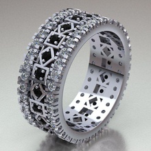 bague 217 bijoux or diamant argent gemme engagement bijou mariage imprimable brillant sterling mode engagem vintag anneaux 3d print model - Mito3D