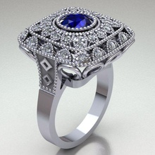 anel ref 246 jóias ouro diamante de prata gem o engajamento jóia casamento printable brilhantes sterling da forma engagem diamant vintag noivado anéis 3d print model - Mito3D