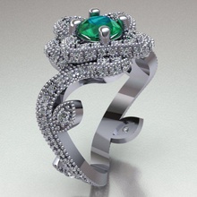 anillo ref 247 la joyería de oro el diamante plata gem compromiso joya boda imprimible brillante sterling moda engagem diamant vintag los anillos 3d print model - Mito3D