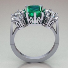 bague 261 bijoux or diamant argent gemme engagement bijou mariage imprimable brillant sterling mode engagem vintag anneaux 3d print model - Mito3D