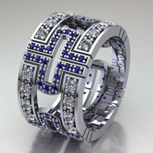 anel ref 266 jóias ouro diamante de prata gem o engajamento jóia casamento printable brilhantes sterling da forma engagem diamant vintag noivado anéis 3d print model - Mito3D