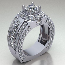 anneau ref 300 bijoux de l'anneau or le diamant d'argent gem l'engagement joyau mariage imprimable bague en brillant la livre sterling mode engagem les anneaux 3d print model - Mito3D
