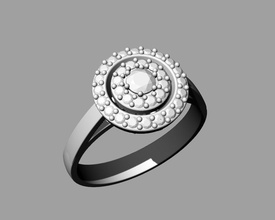 bague réflecteur diamants solitaires inhabituel mariage cadeau or impression modèle cathédrale saphir bijoux anneaux découvrir paver halo unique fantaisie 3d print model - Mito3D