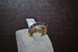 ring reverse gems rings jewellery jewel jewelry gold silver fashion diamond amethyst ruby emerald brilliant gem engagement wedding luxury 3d print model - Mito3D