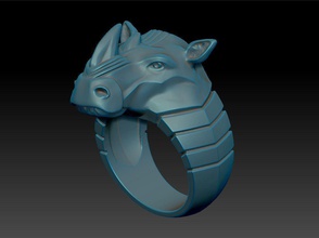 anel de rinoceronte r 0007 jóias brilhantes pingente eua o canadá a europa engajamento casamento 14k design moda prata ouro jóia curvas brinco rhino escultura anéis 3d print model - Mito3D