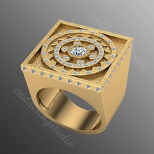 Ring ri21 Schmuck Gold Juwel Silber brillant Diamant Hochzeit Mode Finger Sterling Saphir Ringe Rubin Platin Anhänger 3d print model - Mito3D