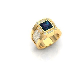bague or saphir diamants gemme bijoux argent imprimable brillant platine engagement mode beauté boucle d'oreille bracelet vêtements rubis diamant bijou anneaux 3d print model - Mito3D