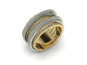 ring 2 diamanten gold stein reichtum dekoration juwel schmuck ringe 3d print model - Mito3D