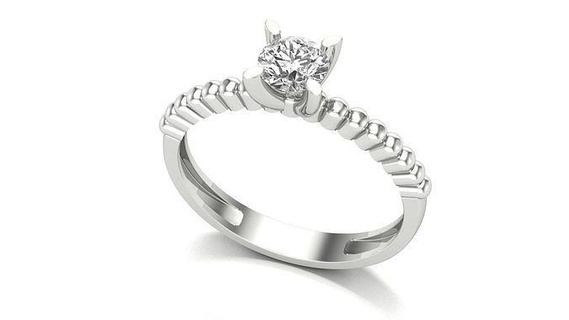 Ring Diamant Engagement Gold Schmuck wertvoll Juwel Zubehörteil Hochzeit Ehe Silber Jahrestag Feier Design Ringe 3d print model - Mito3D