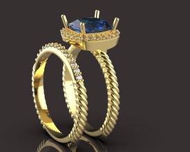 anillo oval siler diamante brillante joya plata oro joyería Moda belleza libra esterlina piedra preciosa imprimible vendimia compromiso Boda anillos 3d print model - Mito3D