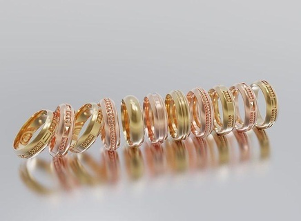 bague anneaux bijoux bijou or argent Hommes homme femme femmes mariage engagement platine blanc mode prototypage doigt sterling diamant 3d print model - Mito3D