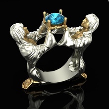 anillo rito joya oro arte libra esterlina imprimible plata joyería topacio joyeria moda moda anillos 3d print model - Mito3D