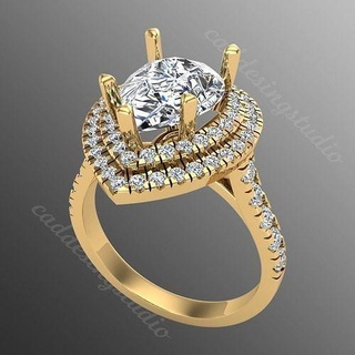 ring rk101 jewelry gold fashion 3djewels 3djewellery 3dring rings jewel jewellery diamond modern engagement silver engagem wedding gem 3djewelry 3d print model - Mito3D