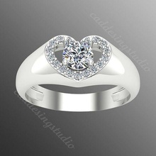 anel rk140 joalheria ouro gema prata jóia brilhante diamante Casamento moda dedo esterlina safira diamantado argolas rubi platina noivado 3d print model - Mito3D