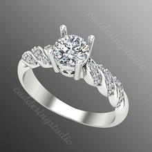 Ring rk142 Schmuck Gold Juwel Silber brillant Diamant Hochzeit Mode Finger Sterling Saphir Ringe Rubin Platin Engagement 3d print model - Mito3D