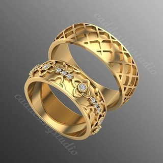 ring rk95 jewelry gold fashion 3djewels 3djewellery 3dring rings jewel jewellery diamond modern engagement silver engagem wedding gem 3djewelry 3d print model - Mito3D