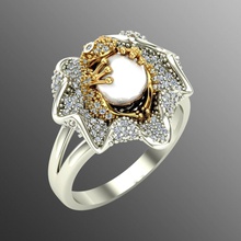 anillo rk 58 joyería joya oro Moda anillos imprimible diamante belleza plata platino prototipos Boda compromiso zafiro gemas precioso brillante 3d print model - Mito3D