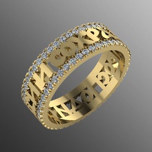 anel rk 6 jóias luxo ouro brilhando platina de casamento prata brilhantes diamante brinco moda beleza safira gem ruby sterling brillant diamant noivado anéis 3d print model - Mito3D