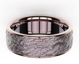 anel Rocha textura Casamento ouro prata metal pedra montanha natureza imprimível moda engagem esterlina jóias joalheria argolas 3d print model - Mito3D