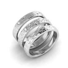 bague roche texture ensemble diamant or argent imprimable engagem bijoux engagement mode vêtements émeraude bracelet solitaire gemme bijou anneaux rochers gronder 3d print model - Mito3D