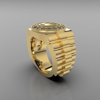 ring rolex anillo jewelry rings garra joyeria gold printable silver gem exotico rigrolex lujo wealth victory achievement 3d print model - Mito3D