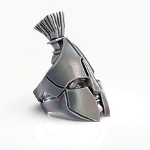 yüzük spartalı lejyoner kask antik roma gladyatör asker savaşçı mühür yüzüğü erkek gümüş baş yüzbaşı topyekün savaş prens takı yüzükler 3d print model - Mito3D