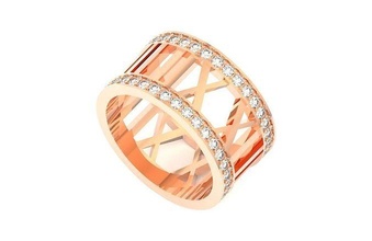 ring roman numerals tiffany atlas wedding diamond engagement gold jewelry fashion sterling beauty original classic evening trendy elegant rings 3d print model - Mito3D