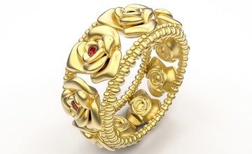 yüzük rose nişan yüzüğü bilezik bezeme takı mücevher düğün kolye küpe erkek kol düğmeleri altın Gümüş platin Haç çapraz İsa 3d print model - Mito3D