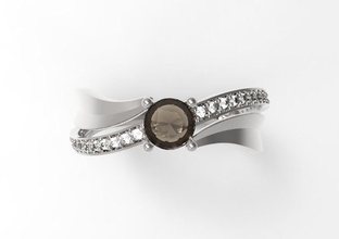 anneau de rosetta stl bijoux joyau gem précieux le diamant l'engagement mariage l'anneau platine or pierre précieuse accessoires brillant les pierres précieuses d'argent émeraudes lapidry l'émeraude anneaux 3d print model - Mito3D