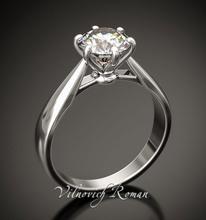 bague ronde en pierre bijoux de or l'anneau joyau le platine gem brillant diamant les anneaux 3d print model - Mito3D