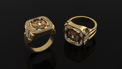 anello in russia gioielli il cappotto braccia argento moda e bellezza anelli 3d print model - Mito3D