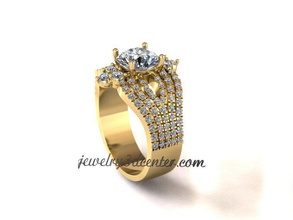 ring rw19 jewelry cad design detail diamond engagement gem gold jewel jewellery platinum printable luxury fashion beauty silver woman rings 3d print model - Mito3D