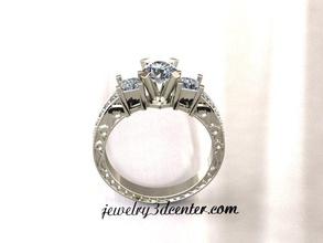 ring rw35 jewelry cad design detail diamond engagement gem gold jewel jewellery platinum printable luxury fashion beauty silver woman rings 3d print model - Mito3D