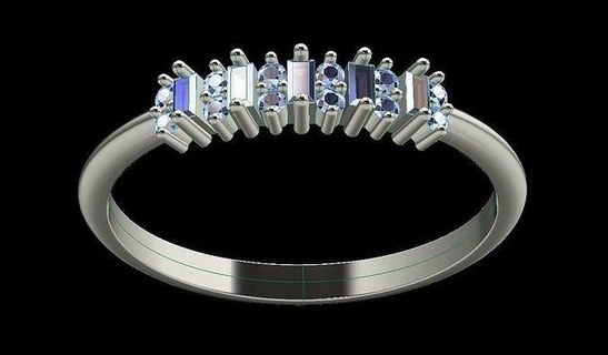 squillare s3 anelli gioielleria diamante 3d print model - Mito3D