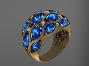 ring Saphire Ringe Ohrringe Anhänger set Schmuck Juwel gold Silber gem Saphir ruby emerald Kissen 3d print model - Mito3D