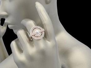 bague saturne anneaux séduire 2 luxe mode bijou bijoux 3d argent moderne imprimable diamant gemme brillant or beauté bracelet boucle d'oreille stl 3dm 3d print model - Mito3D