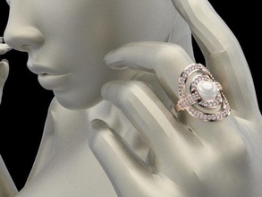 ring saturn rings allure jewel jewelry jewellery diamond gold silver fashion brilliant printable sapphire beauty engagement diamant brillant gem design 3d 3d print model - Mito3D