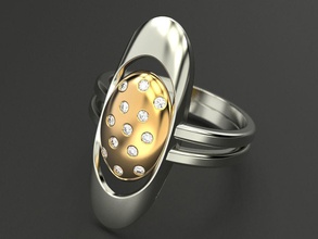 anillo de saturno la joyería planeta espacio impresión 3dprinted imprimible los anillos diseño joya oro moda printabl otros creación prototipos plata 3d print model - Mito3D