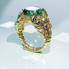anillo escorpión zodíaco astrología joya joyería moda estilo plata horóscopo libra esterlina zbrush esculpir diamante anillos 3d print model - Mito3D