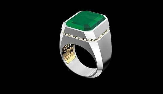 anillo escudo joyería joya precioso brillante lujo riqueza oro imprimible tesoro anillos 3d print model - Mito3D