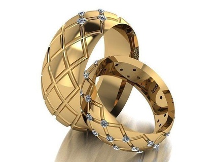 anel conjunto 21 collection1 beleza moda luxo história diamante noivado Casamento clássico dourado mulheres homens menina flora peludo videogames imprimível América joalheria argolas 3d print model - Mito3D