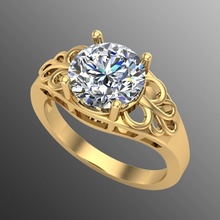 ring shp3 schmuck gold luxus juwel leuchtenden druckbar silber brillant diamant saphir ringe 3d platin rubin zubehörteil mode 3d print model - Mito3D