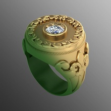 ring shp5 schmuck gold luxus juwel leuchtenden druckbar silber brillant diamant saphir ringe 3d platin rubin zubehörteil mode 3d print model - Mito3D
